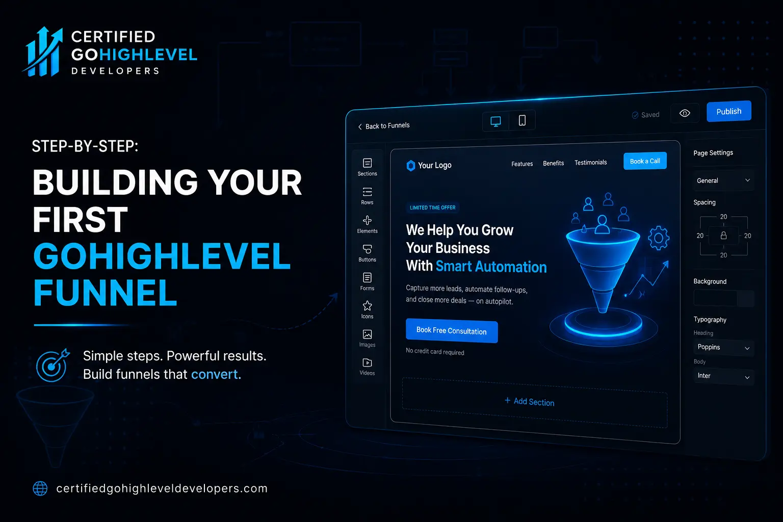 Step-by-step GoHighLevel funnel building process